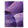 Polyester dengan warna ungu 3D Shaggy karpet